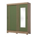 Ver imagem 4 de Guarda Roupa Solteiro 2 Portas Com Espelho 2 Gavetas Marcel Casa 812