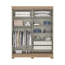 Ver imagem 3 de Guarda Roupa Solteiro 2 Portas Com Espelho 2 Gavetas Marcel Casa 812