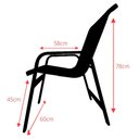 Ver imagem 6 de Jogo de Mesa com 2 Poltronas Cadeiras de Varanda Sacada Preto