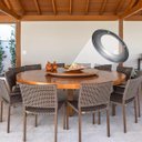 Ver imagem 7 de Base Giratória para Tampo de Mesa Vidro ou Madeira - 20cm