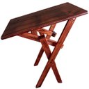 Ver imagem 4 de Jogo Mesa Aparador Bar Dobrável com 2 Cadeiras em Madeira Maciça - Imbuia