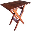 Ver imagem 2 de Jogo Mesa Aparador Bar Dobrável com 2 Cadeiras em Madeira Maciça - Imbuia