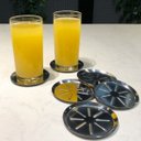 Ver imagem 5 de Kit Porta Copos Descanso Aço Inox 6 Unidades Mesa Balcão:inox