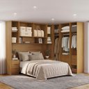 Ver imagem 2 de Quarto Modulado Casal 6 Peças Altezza Belmax:Freijó/Off White