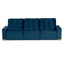 Ver imagem 1 de Sofá Modular 6 Lugares 3.05M Retrátil E Reclinável Azul