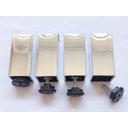 Ver imagem 2 de 6 Pés Armário Cozinha Gabinete Regulável Bart P Cromado