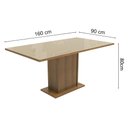 Ver imagem 2 de Mesa de Jantar Retangular Tampo de Vidro Rustic/Crema 5275 Madesa