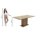 Ver imagem 3 de Mesa de Jantar Retangular Tampo de Vidro Rustic/Crema 5275 Madesa