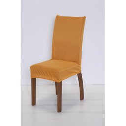 Kit Capa de Cadeira 4 Peças Sala de Jantar Protege o Estofado Renova o Visual Malha Gel Amarelo Most - 2