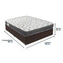 Ver imagem 6 de Cama Box Baú Marrom e Colchão Iso100 Espuma D33 Casal Ortobom