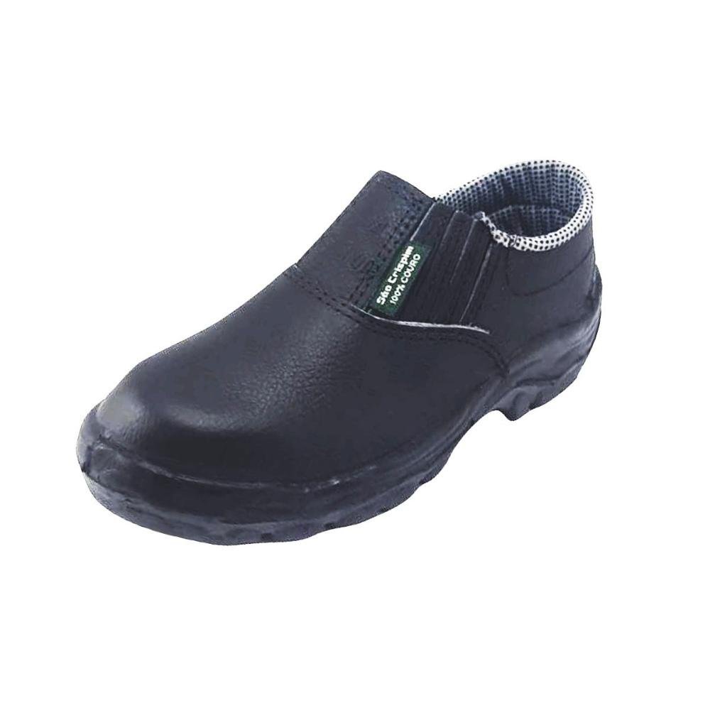 Sapato Elástico Lateral Vaqueta Preto N° 37 - São Crispim