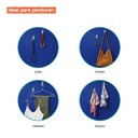 Ver imagem 5 de KIT 2 GANCHOS DE METAL CINZA COM ADESIVO - OIKOS