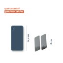 Ver imagem 3 de KIT 2 GANCHOS DE METAL CINZA COM ADESIVO - OIKOS