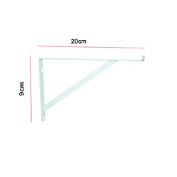Kit 10 peças Suporte mão francesa para vidros 20cm - Branca - 2
