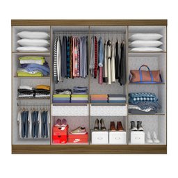 Guarda Roupa Casal Mariah 8 Portas Boreal/off White - Móveis Arapongas Boreal/off White - 3
