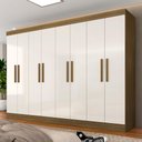 Ver imagem 1 de Guarda Roupa Casal Mariah 8 Portas Boreal/off White - Móveis Arapongas Boreal/off White