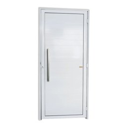 Porta de Alumínio Lambri 210x80cm com Puxador Super Brimak - 1 Porta de Alumínio Lambri 210x80cm com Puxador Super Brimak - 1