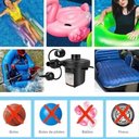 Ver imagem 5 de Bomba de Ar Elétrica Encher Colchão Boia Piscina Bomba Pneumática Inflador 12v com Bicos Preto