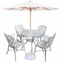 Ver imagem 1 de Jogo com Mesa Jardim Viena 4 Cadeiras Aluminio Fundido