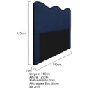 Ver imagem 3 de Cabeceira Casal Bari P02 140 cm para cama Box Suede - Doce Sonho Móveis CABECEIRA CASAL CABECEIRA ES