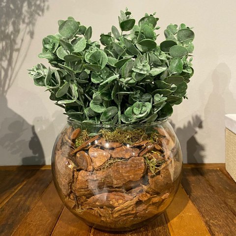 Arranjo Centro de Mesa Verdinho Eucalipto Artificial Completo