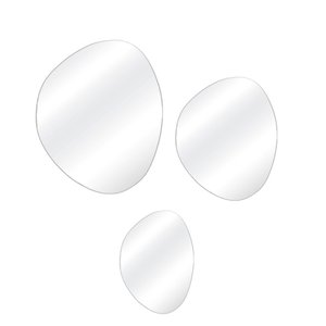 Kit Espelho Decorativo Orgânico Lapidado 52x38cm, 66x52cm e 100x70cm