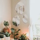 Ver imagem 4 de Kit Espelho Decorativo Orgânico Lapidado 52x38cm, 66x52cm e 100x70cm