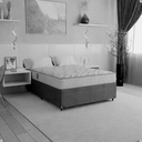 Ver imagem 6 de Cama Box Baú Casal Suede Cinza + Colchão D33 One Face Branco- e-Shop Casa