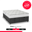 Ver imagem 5 de Cama Box Baú Casal Suede Cinza + Colchão D33 One Face Branco- e-Shop Casa