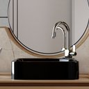 Ver imagem 3 de Cuba de Apoio Retangular para Banheiro Lavabo Cross C01 Ro36w Preto - Lyam
