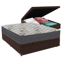 Ver imagem 1 de Cama Box Baú Viúvo Marrom e Colchão Airtech 100 D33 Ortobom