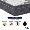Ver imagem 2 de Cama Box Baú Viúvo Marrom e Colchão Airtech 100 D33 Ortobom