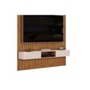 Ver imagem 6 de Rack Bancada C/ Painel P/ Tv Trento 183x240cm Freijo/off White - Dj Móveis