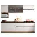 Ver imagem 5 de Cozinha Completa Etna 7 Peças Balcão Cooktop Poliman Móveis Carvalho Oak e Off White