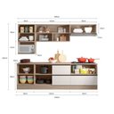 Ver imagem 2 de Cozinha Completa Etna 7 Peças Balcão Cooktop Poliman Móveis Carvalho Oak e Off White
