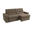 Ver mais imagens de Sofá Space 2 Lugares Retrátil com Baú 260cm Suede Taupe Kappesberg