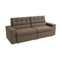 Ver imagem 2 de Sofá Space 2 Lugares Retrátil com Baú 260cm Suede Taupe Kappesberg