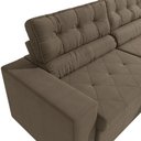 Ver imagem 4 de Sofá Space 2 Lugares Retrátil com Baú 260cm Suede Taupe Kappesberg