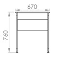 Ver imagem 2 de Móveis para Organização Mesa Compacta para Computador Decore 67cm Preto