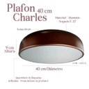 Ver imagem 5 de Lustre para Sala Luminaria Teto Charles Redondo 40cm Alumínio Bivolt Entrada de 2 Lâmpadas