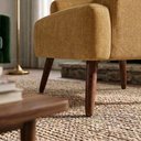 Ver mais imagens de Poltrona Decorativa Naomi Pes Madeira Linho Color Trend Tca 219 Moll