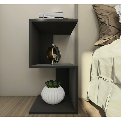 Mesa de Cabeceira "s" 30x30x65cm Preto