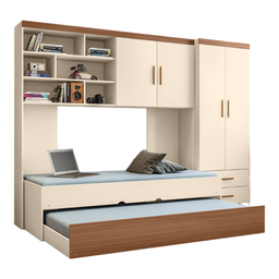 Conjunto Quarto Modulado Meninos Houston Carvalho Off White - 5