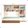 Conjunto Quarto Modulado Meninos Houston Carvalho Off White - 2