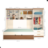 Conjunto Quarto Modulado Meninos Houston Carvalho Off White - 3