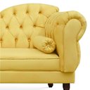 Ver imagem 2 de Divã Recamier Namoradeira C/Capitonê+ 02 Puffs-Ecotec Decor