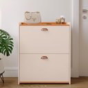 Ver imagem 3 de Sapateira Vertical 12 Pares Calçados Unissex Prateleira Gavetas Basculante Off White/cinamomo - Rpm