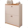 Sapateira Vertical 12 Pares Calçados Unissex Prateleira Gavetas Basculante Off White/cinamomo - Rpm - 1
