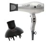 KIT - SECADOR PROFISSIONAL PARLUX 385 POWER LIGHT PRATA 2150W 220V + DIFUSOR DE AR CURVES TAIFF - 1