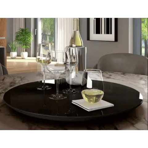 Prato Giratório Decorativo Para Mesa Sala Jantar Casa 70cm Nathany Decor Branco